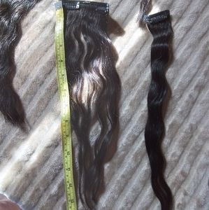 13" 6 pz clip on natural hair